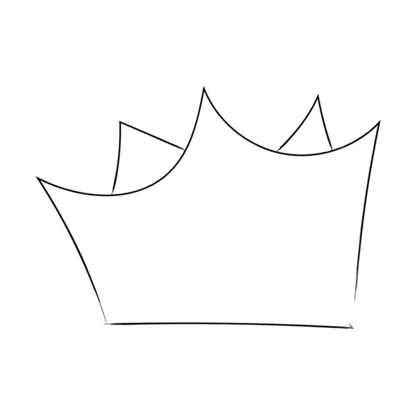 Royal Krona Drottning Eller Prinsessa Diaden Tiara Huvud Kung Klotter — Stock vektor