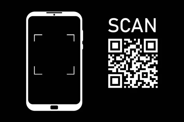 Handy Scan Code Lesegerät Applecation Technologie Konzept Isoliert Barcode Scanner — Stockvektor