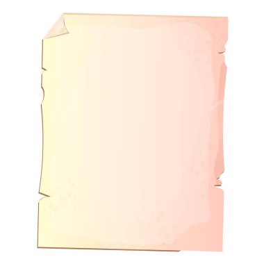 Notlar için boş kağıt, beyaz arkaplanda izole edilmiş çizgi film tarzında günlük üst görünümü. Yırtık kağıt, albüm parçaları. Vektör illüstrasyonu