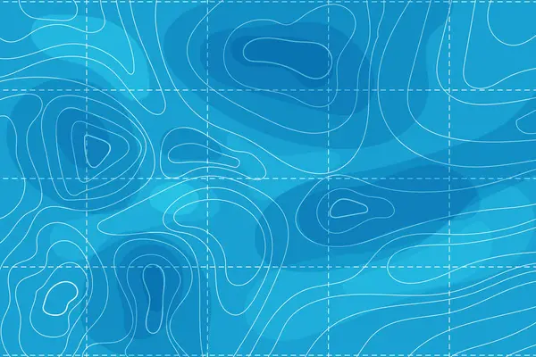 Топографічна Карта Контурною Лінією Сітки Води Океан Морський Рельєф Глибина Ліцензійні Стокові Вектори