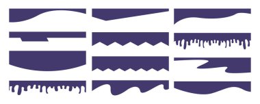 Başlık web ayırıcı ayırıcı higlight örtüsü şablon eğri çizgileri, dalgalar, sayfa web sitesi için soyut tasarım ögesi. Vektör illüstrasyonu