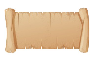 Eski parşömen kağıtları, sayfa, eski çarşaf, harita, boş bir kitap, beyaz arka planda izole edilmiş. Tarih tarihi dokümanlar. Vektör illüstrasyonu