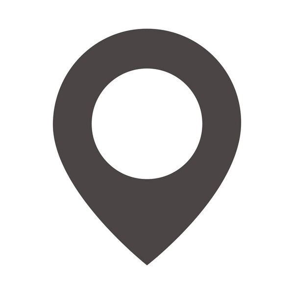 Destination Map minimal Marker icon, Pin symbol, Location icon isolated on white background. Simple locator pointer. Vector illustration