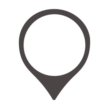 Hedef Harita İşaretleyici simgesi, Pin simgesi, beyaz arkaplanda izole edilmiş konum simgesi. Basit yer belirleyici. Vektör illüstrasyonu