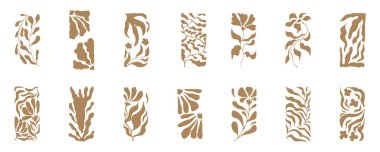 Soyut moda çiçek estetiği, boho y2k doğa el çizimi poster, retro geometrik baskı. Harika organik grafikler. Vektör illüstrasyonu