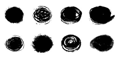 Karalama desenli fırça darbesi mürekkebi ya da boya sıçraması. Soyut grunge leke, sınır, çerçeve, el yapımı punk tarzı Asyalı tasarım öğesi. Vektör illüstrasyonu