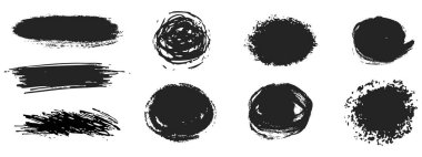 Karalama desenli fırça darbesi mürekkebi ya da boya sıçraması. Soyut grunge leke, sınır, çerçeve, el yapımı punk tarzı Asyalı tasarım öğesi. Vektör illüstrasyonu