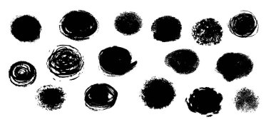 Karalama desenli fırça darbesi mürekkebi ya da boya sıçraması. Soyut grunge leke, sınır, çerçeve, el yapımı punk tarzı Asyalı tasarım öğesi. Vektör illüstrasyonu