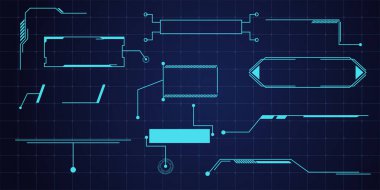 Çağrı başlığı kutusu çerçeve şablonu. Metin bloğu, sınır teknik elementi. Oyun menüsü, en az modern fütüristik pankart satırı. Metin için boşluk arayüzü. Vektör illüstrasyonu