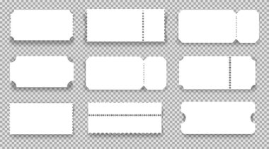 Retro bilet, kupon ya da kupon. Ayrılma noktası boş şablon etiketli sinema konser kâğıdı etiketi. Klasik şekil çekiliş kenarı, çerçeve kenarı. - Evet. Vektör illüstrasyonu