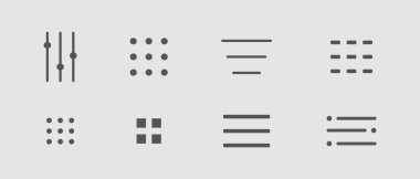 Web sitesi navigasyon düğmesi. Hamburger menü çizgisi simgesi, Hamburger arayüzü menüsü, minimal ui açılır burger. Şablon gezinme indirme düğmesi web sembolü. Arayüz tasarım elemanı. Vektör illüstrasyonu