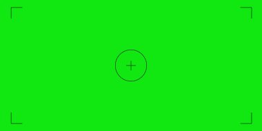 Yeşil ekran cep telefonu video ekran şablonu, üstüste koy. Kromakey yeşil ekran dikey telefon çerçevesi vfx. Izgaralı sinema görüntüsü. Vektör illüstrasyonu