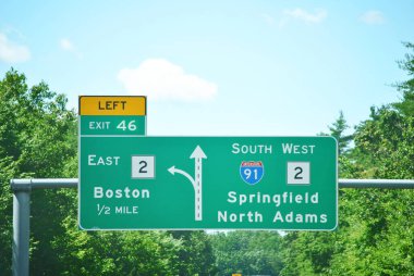 91 güney sınırında sol çıkış 46 için Otoyol İmza: Massachusetts, ABD