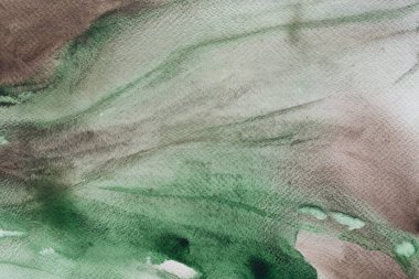 Kağıt üzerine boyanmış kahverengi ve yeşil arkaplan dokusu