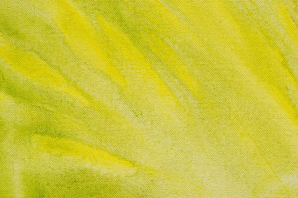 Amarelo Verde Pintado Sobre Tela Fundo Textura — Fotografia de Stock