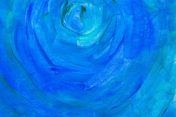 Azul Pintado Sobre Papel Acrílico Textura Fundo — Fotografia de Stock