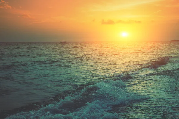 Przylądek Morski Wieczorem Zachodzie Słońca — Zdjęcie stockowe