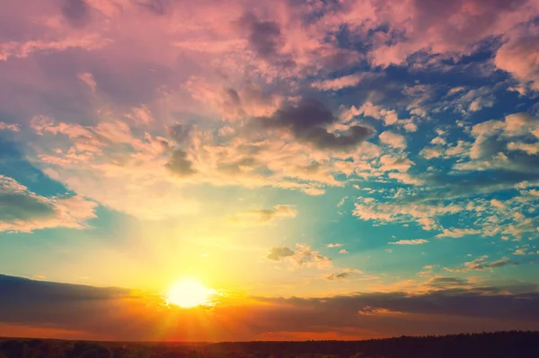 Разноцветное Облачное Небо Закате Градиентный Цвет Небо Текстура Абстрактный Фон — стоковое фото