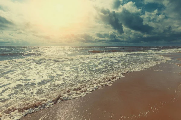 Zeegezicht Avond Zonsondergang Boven Zee Natuurlandschap — Stockfoto