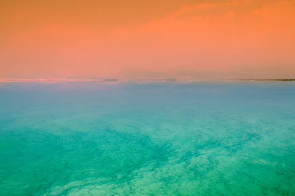 Seelandschaft Morgen Sonnenaufgang Über Dem Toten Meer — Stockfoto