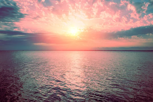 Przylądek Morski Wcześnie Rano Wschód Słońca Nad Morzem Krajobraz Przyrody — Zdjęcie stockowe