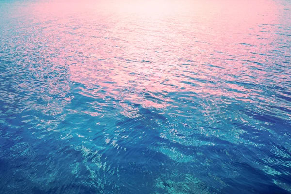 Ovanifrån Havsbilden Havsvattenytan Vid Solnedgången Abstrakt Natur Landskap Bakgrund Lutande — Stockfoto