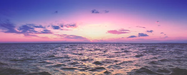 Panorama Seascape Časně Ráno Východ Slunce Nad Mořem Přírodní Krajina — Stock fotografie