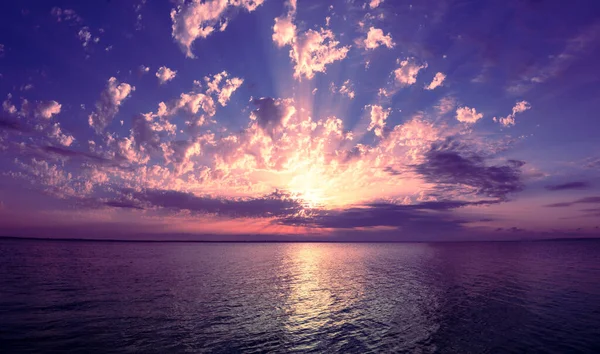 Seascape Brzy Ráno Východ Slunce Nad Mořem — Stock fotografie