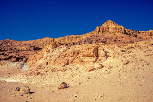 Hegyi Sivatag Táj Timna Park Izrael — Stock Fotó