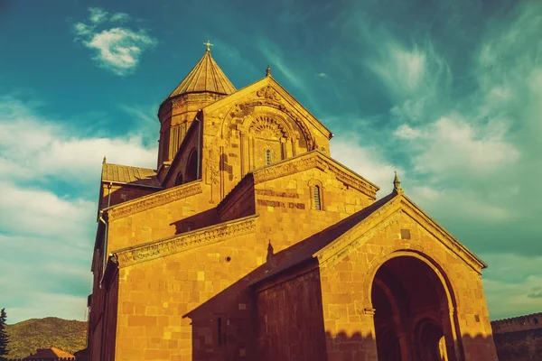 Mtskheta Gürcistan Daki Antik Kale Svetitskhoveli Katedrali — Stok fotoğraf