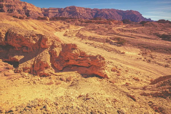 Kolorowe Góry Piaskowiec Pustyni Timna Park Izrael — Zdjęcie stockowe