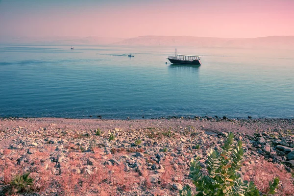 Beautiful Sea Galilee Morning Time Sunrise — Stock Photo, Image