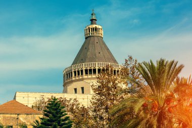 İsrail, Nasıra 'daki Annunciation Bazilikası manzarası