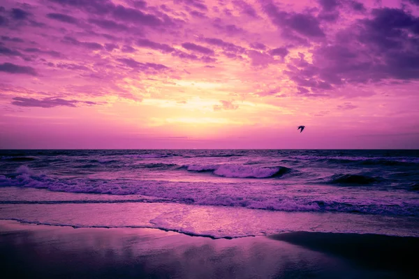 Морской Пейзаж Рано Утром Восход Солнца Над Морем Природный Пейзаж — стоковое фото