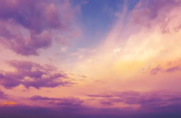 Barevné Zatažené Nebe Při Západu Slunce Barva Přechodu Textura Oblohy Stock Obrázky