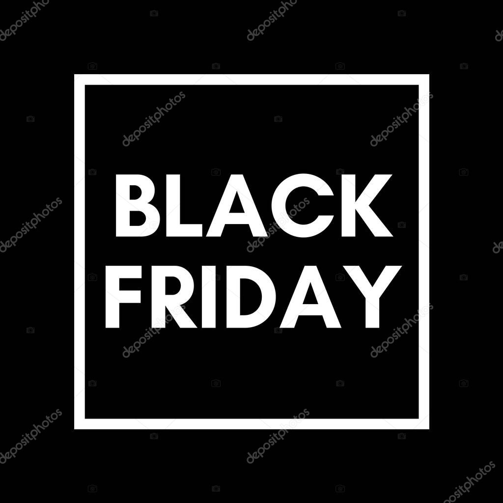 Black friday sign icon illustration