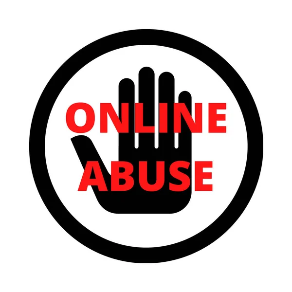Stop Online Abuse Symbol Icon — Stock Photo, Image