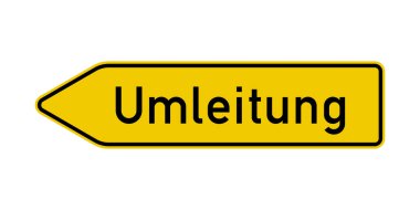 Almanca 'da sapma yol işareti