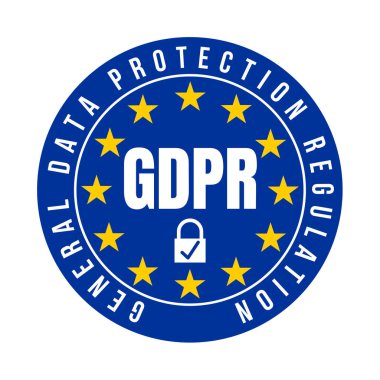 GDPR General data protection regulation symbol icon clipart