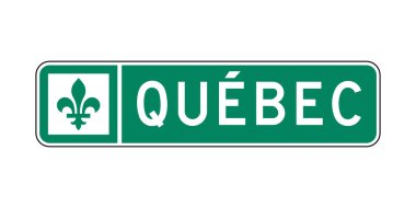 Quebec il yol işareti illüstrasyonu