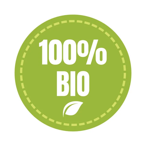 stock image 100% bio symbol icon illustration