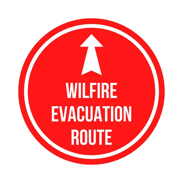 Wildbrand Evacuatie Route Symbool Icoon — Stockfoto