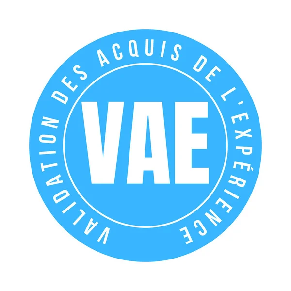 Vaeと呼ばれる事前学習記号の認識 フランス語での検証Des Acquis Experience — ストック写真