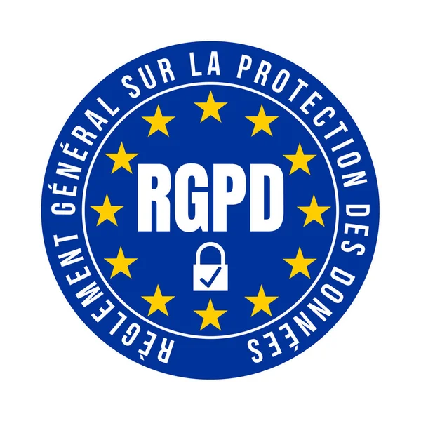 Ícone Símbolo Gdpr Chamado Rgpd Reglement General Sur Protection Des — Fotografia de Stock