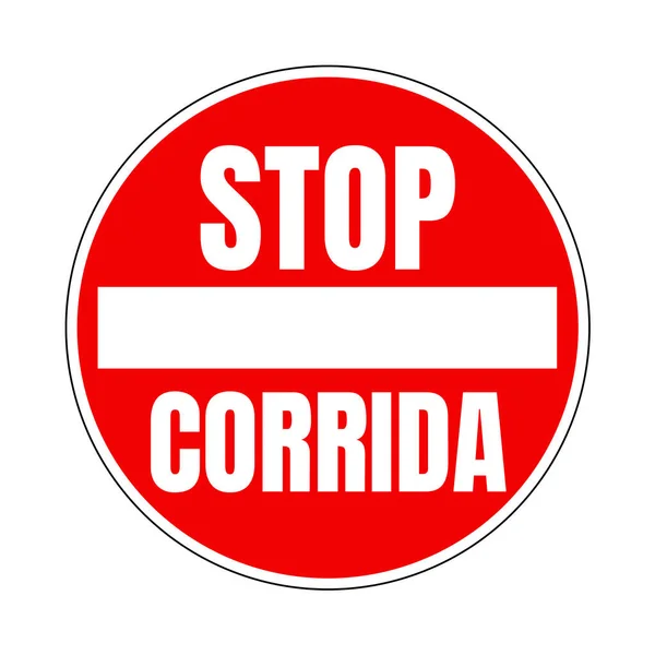 Stop Corrida Icône Symbole Illustration — Photo