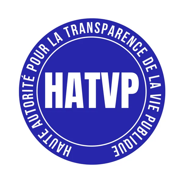 Wysoki Organ Przejrzystości Symbolu Życia Publicznego Nazwie Hatvp Haute Autorite — Zdjęcie stockowe