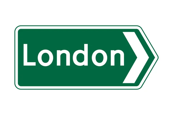 Kierunek Londynu Znak Drogowy — Zdjęcie stockowe