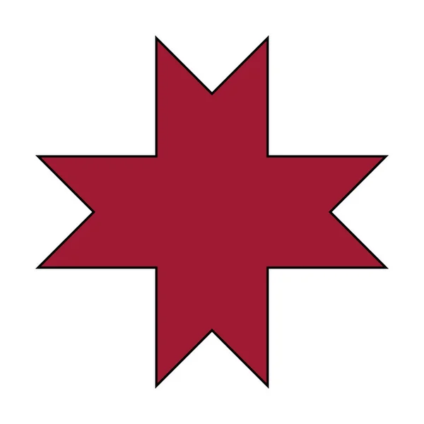 Czerwona Ikona Symbolu Auseklis — Zdjęcie stockowe