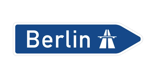 Berlim Direção Ícone Sinal Estrada — Fotografia de Stock