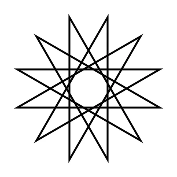 Ikona Symbolu Dodecagram — Stock fotografie